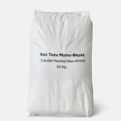 İnci Tozu Mumu-Beyaz (Candle Pearled Wax-White)