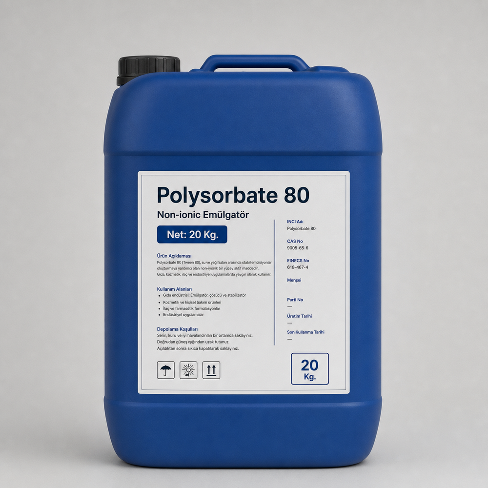 Polisorbat 80 (Polysorbate) 20 Kg. Bidon