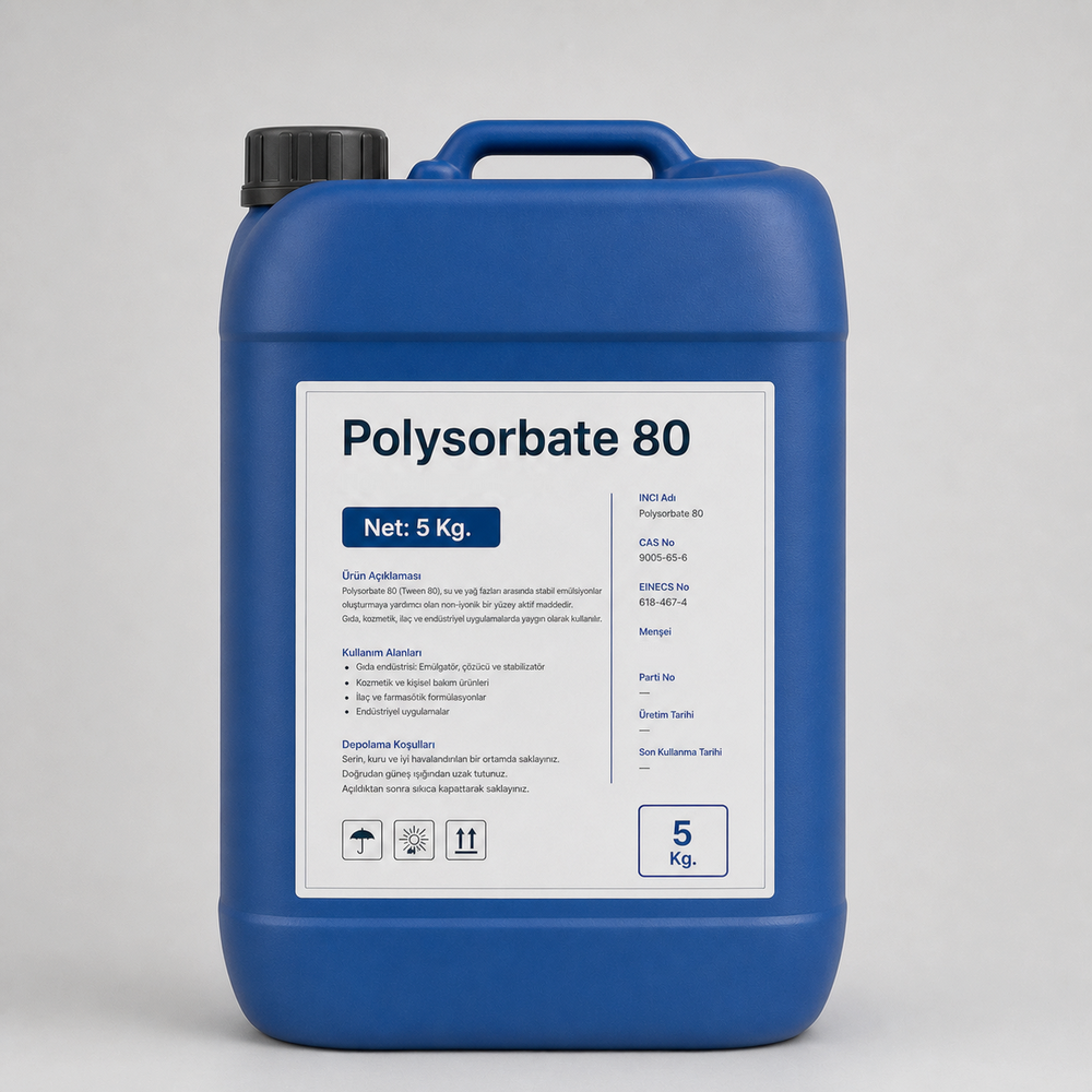 Polisorbat 80 (Polysorbate) 5 Kg. Bidon