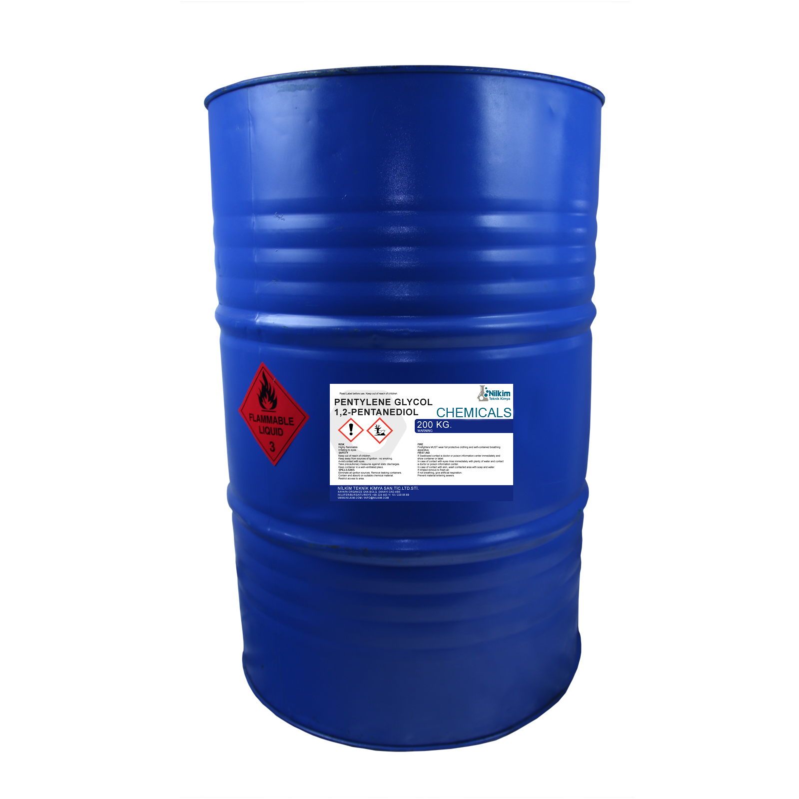 Pentilen Glikol (Pentylene Glycol) 200 Kg. Varil