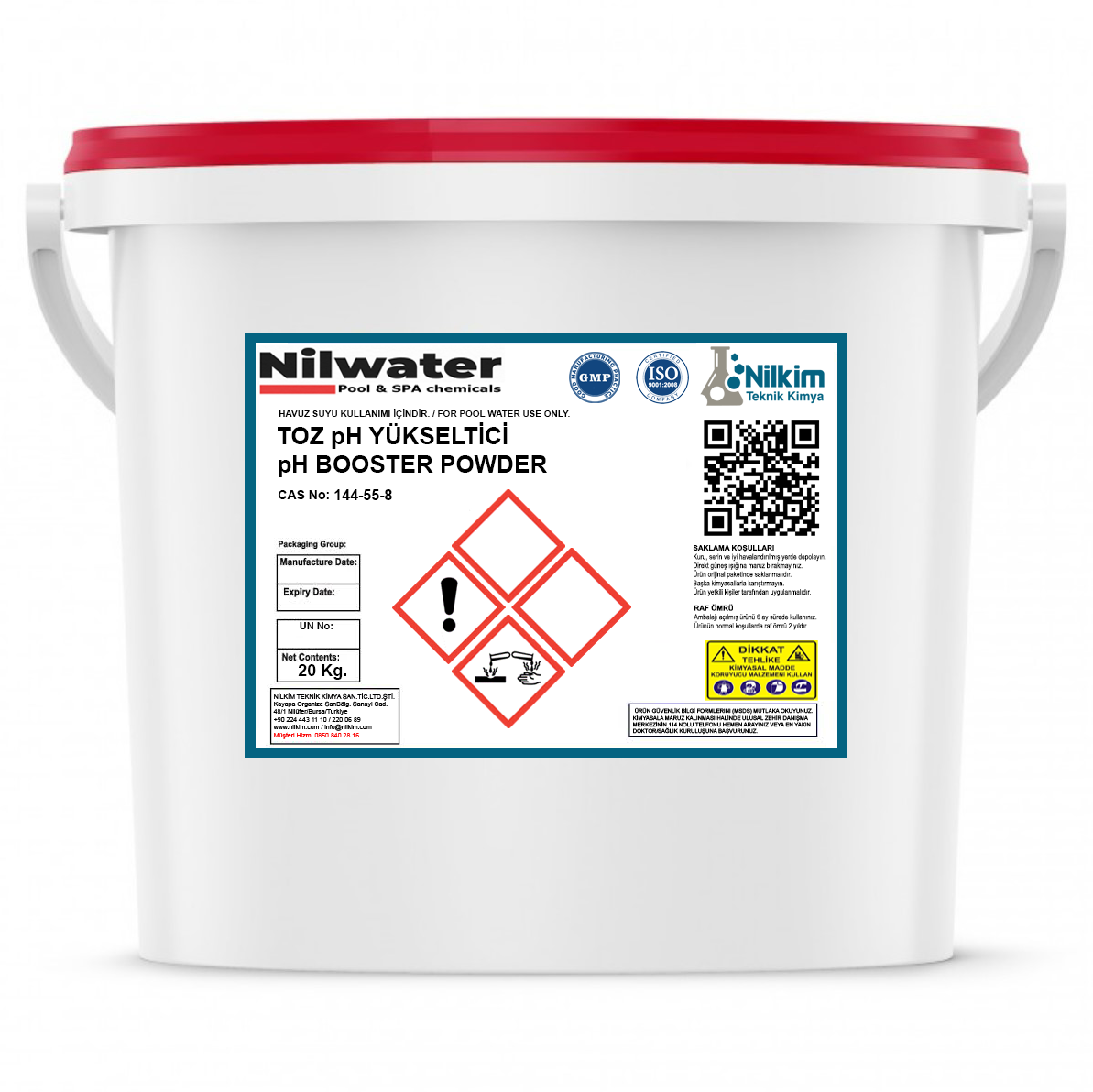 NILWATER pH-UP (Havuz Toz pH Yükseltici)